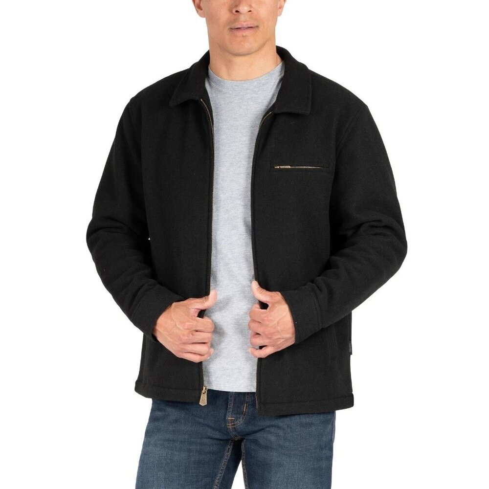 Colorado Clothing Men's L Flannel Jacket Black Full Zip  JCK198